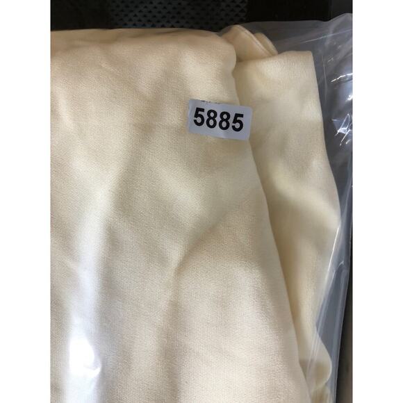 Alexis Wesley Dress One Shoulder Cape Sleeve Mini Blouson 100% Silk Cream Medium - Picture 10 of 10